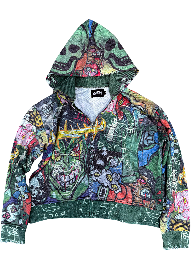 Gangermatic Zip Up Sky Pine Green