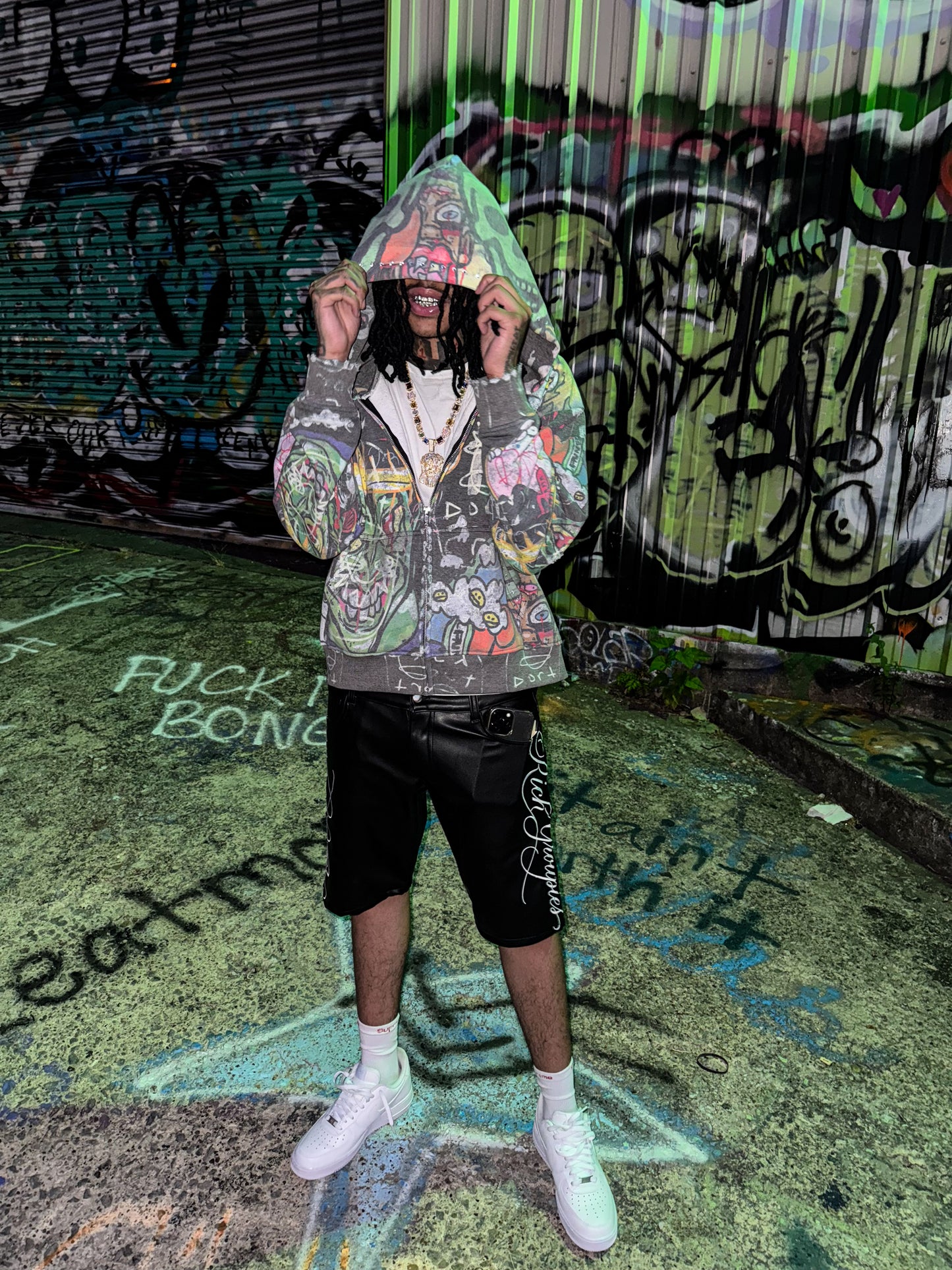 Gangermatic Zip Up Black Ash Gray